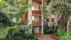 A lush indoor garden with a variety of plants and a tiled walkway. - El Arbol by Hireavilla -2br Apartment in Nerul (Nerul)