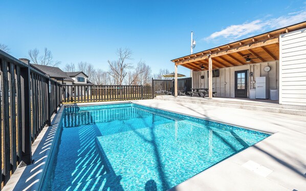 A heated pool