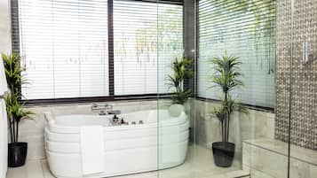 Presidential Suite, Lake View | Bathroom | Separate bathtub and shower, jetted bath, hair dryer, bathrobes