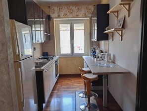 Fridge, oven, stovetop, dishwasher - Comfortable family apartment 300 m from metro A Giulio Agricola  (Roma)