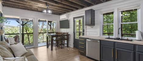 TV connectée, cheminée