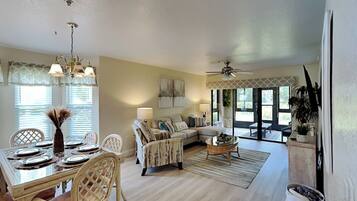 Condo, Multiple Beds, Patio, Garden View (Bouchelle Island 101) | In-room dining