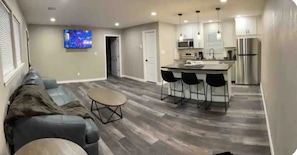 Double Room | Living area | 50-inch Smart TV with digital channels