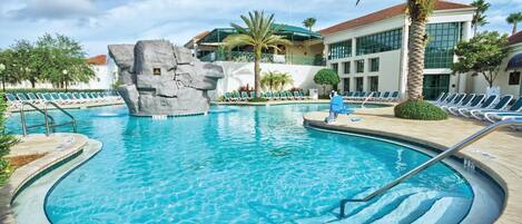 Piscine extérieure, piscine chauffée