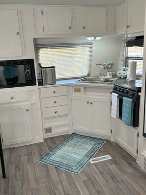 Fridge, microwave, oven, stovetop - Rose's Resort (Tazewell)