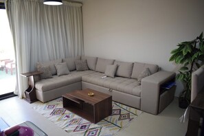 Chalet | Living area - Whispering Waters, Two Bedroom With a Garden, Azha (Ataqah)