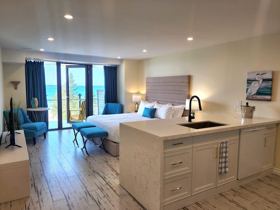 Premium bedding, down duvets, memory-foam beds, blackout curtains