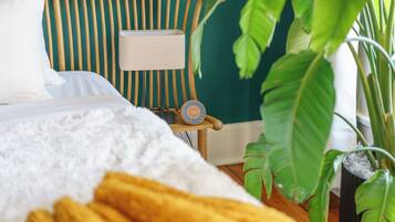 Egyptian cotton sheets, premium bedding, memory foam beds, free minibar
