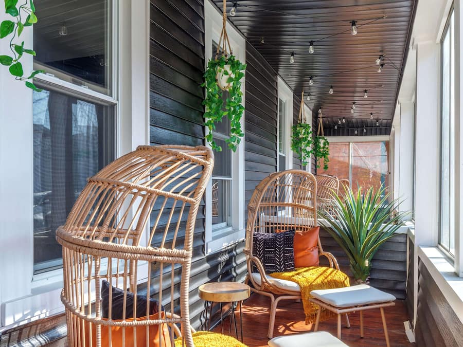 Casa luxo, 2 quartos, no canto | Terraço/pátio