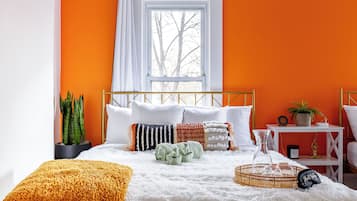 Egyptian cotton sheets, premium bedding, memory-foam beds, free minibar