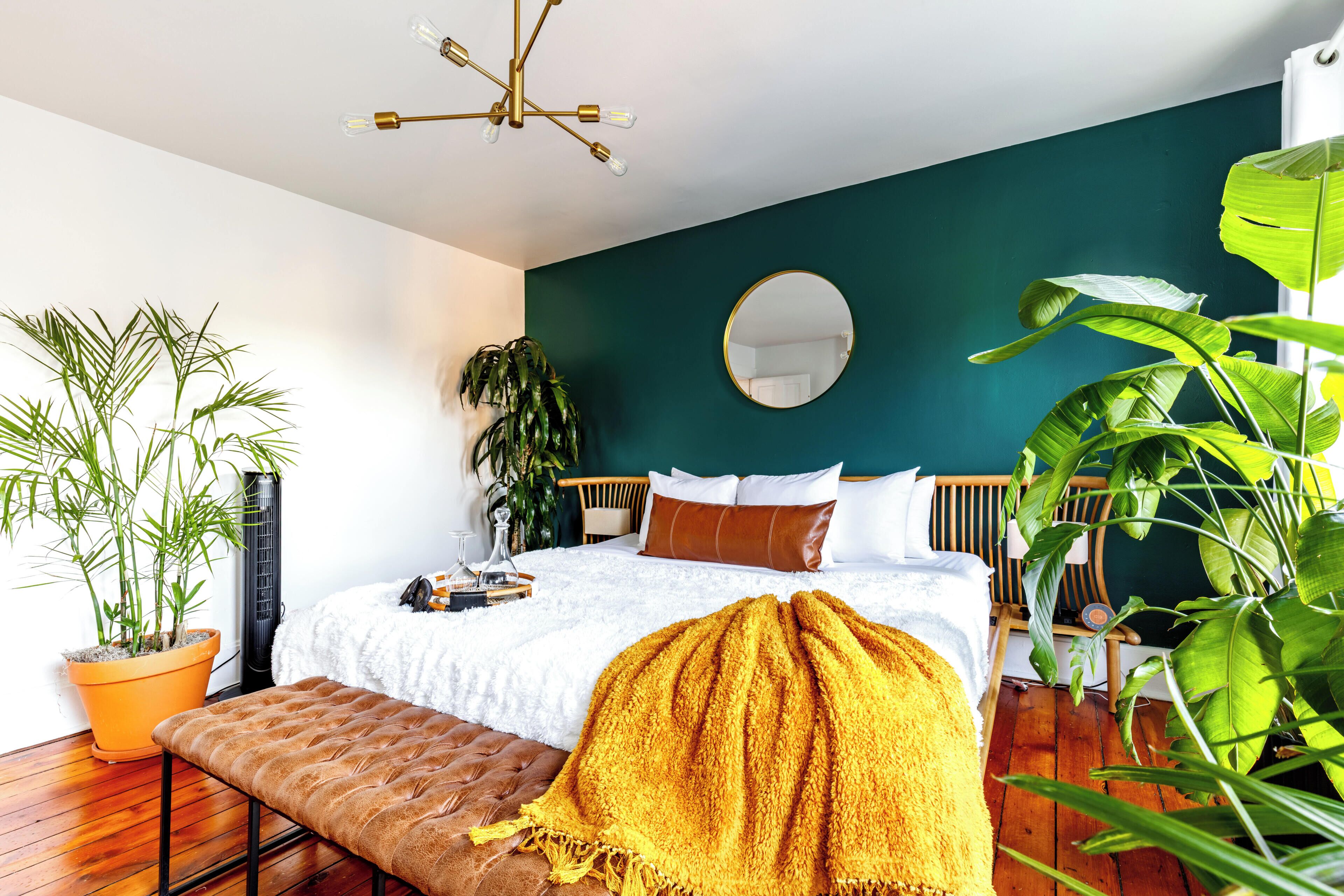 Egyptian cotton sheets, premium bedding, memory foam beds, free minibar