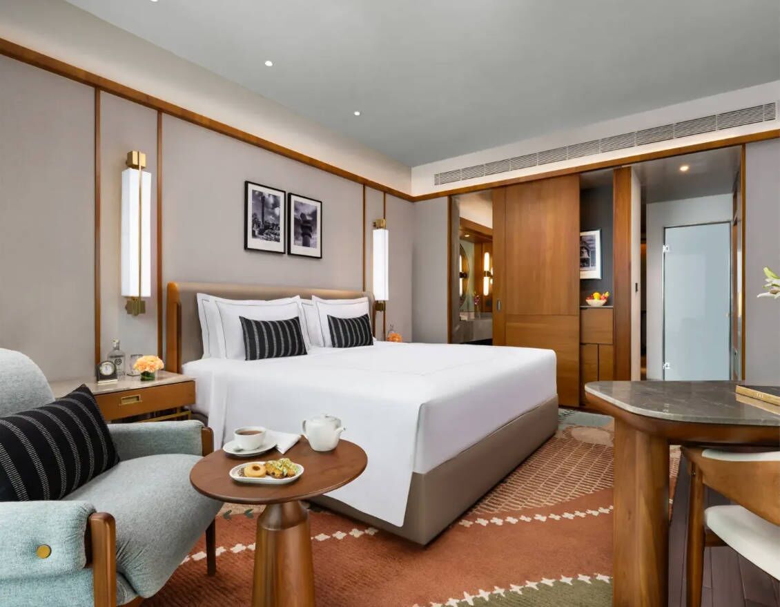 Bettwäsche aus ägyptischer Baumwolle, hochwertige Bettwaren, Minibar