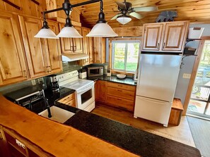 Fridge, microwave, oven, stovetop - Lake front year round home on beautiful Willsboro Bay, Lake Champlain (Willsboro)