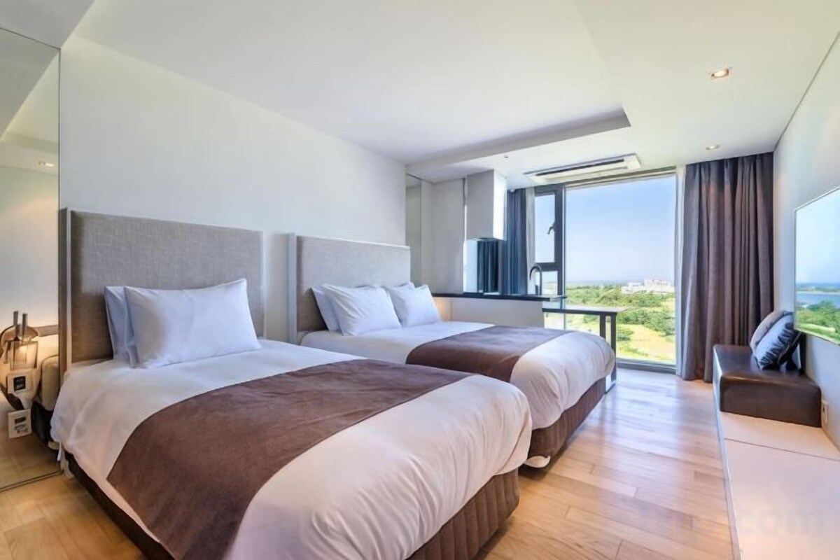 Premium bedding, blackout drapes, soundproofing, WiFi (free)