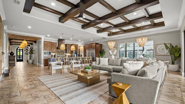Living area - The Luxe Palmilla | Private Pool and Spa, Custom-Themed Kids Bedrooms (Kissimmee)