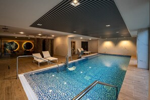 Indoor pool, a heated pool