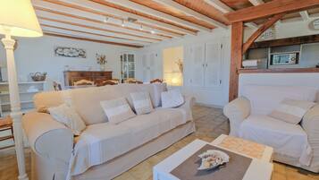 TV, fireplace, table tennis