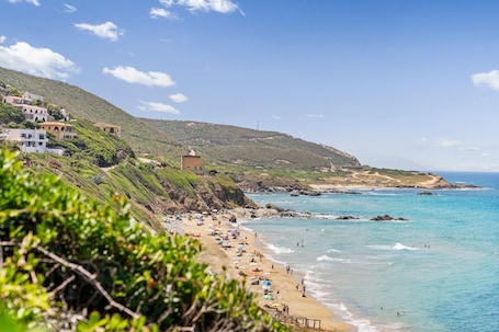 Beach nearby. Aventino Gutturu Holiday Home with Sea View, Private Terrace and Garden