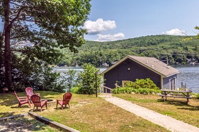 Sunapee Sunset Cottage | Grill | Fire Pit
