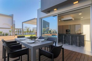 Outdoor dining - Luxury 3BR Villa with Ocean View (Ayia Napa)