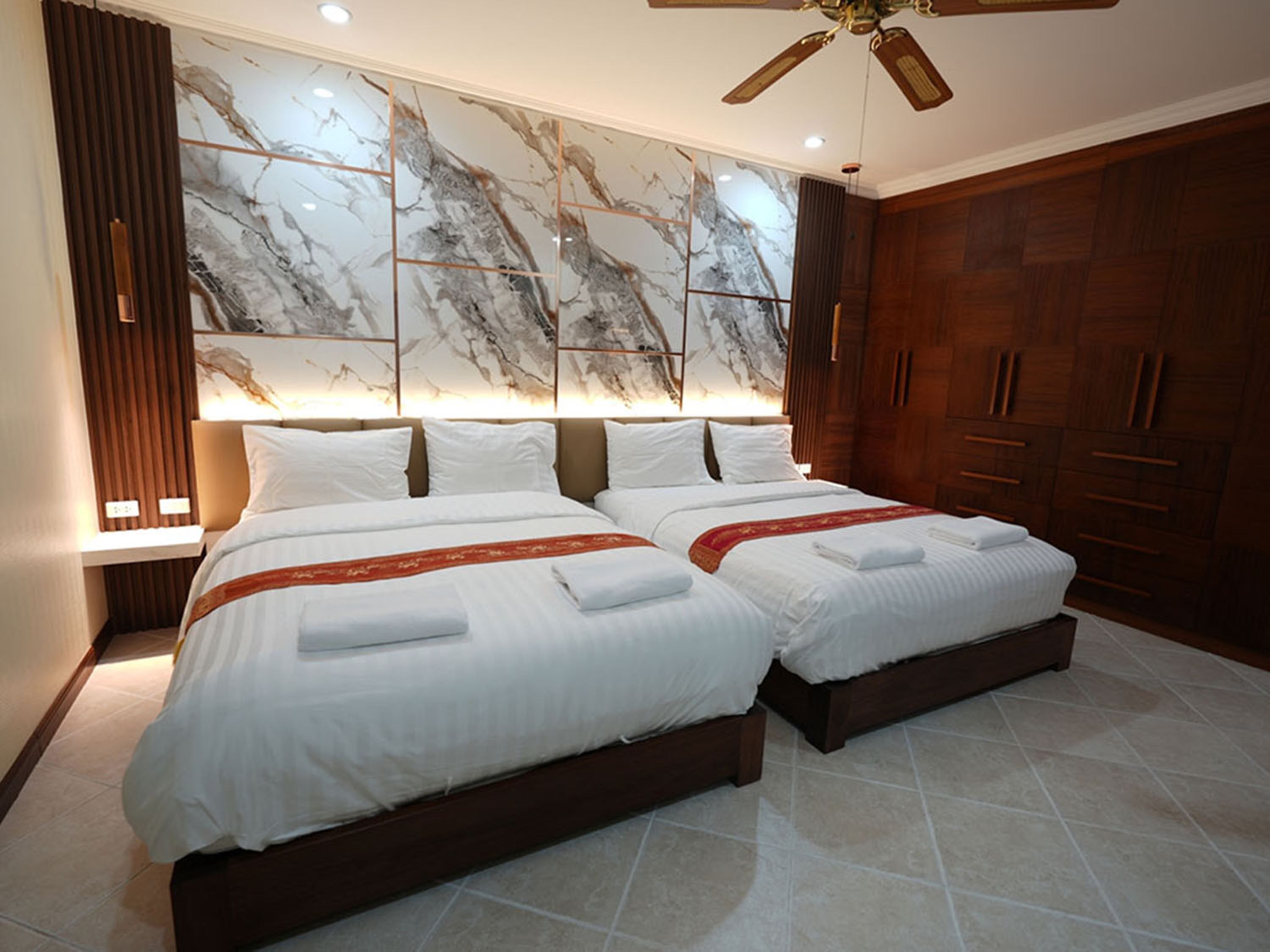 Vila Keluarga, 2 kamar tidur, pemandangan kolam renang | 2 kamar tidur dan didekorasi berbeda-beda