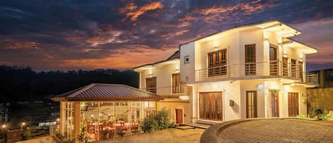 Front of property – evening/night