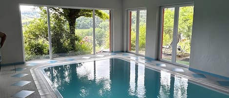 Indoor pool, a heated pool