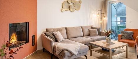 TV, fireplace, video games, DVD player