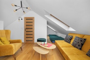 Apartment, 3 Bedrooms, Pool Access, Mountain View | 3 bedrooms, individually decorated, cribs/infant beds, bed sheets - Two-level Zakopane Apartment by Renters (Zakopane)