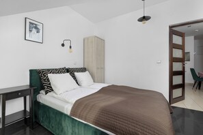 Apartment, 3 Bedrooms, Pool Access, Mountain View | 3 bedrooms, individually decorated, cribs/infant beds, bed sheets - Two-level Zakopane Apartment by Renters (Zakopane)