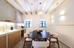 Apartment, Sea View | Private kitchen | Microwave, oven, dishwasher, espresso maker