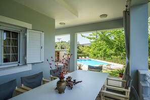 Comfort Villa, Private Pool, Garden View | Terrace/patio - Villa Nefeli with Private Pool by Konnect (Corfu)