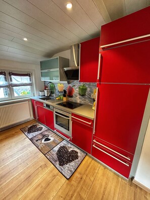 Fridge, oven, stovetop, dishwasher