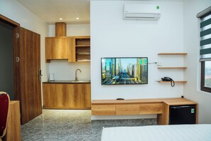 Double Room, Mountain View | Private kitchen | Fridge - Gala Hotel & Apartment (Hai Phong)