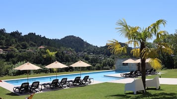 Indoor pool, outdoor pool, open 10:00 AM to 9:00 PM, pool umbrellas