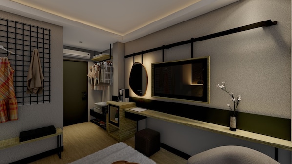 Standardværelse - 1 queensize-seng - have-område | Minibar, skrivebord, gratis Wi-Fi