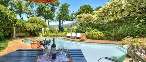 Outdoor pool, a heated pool