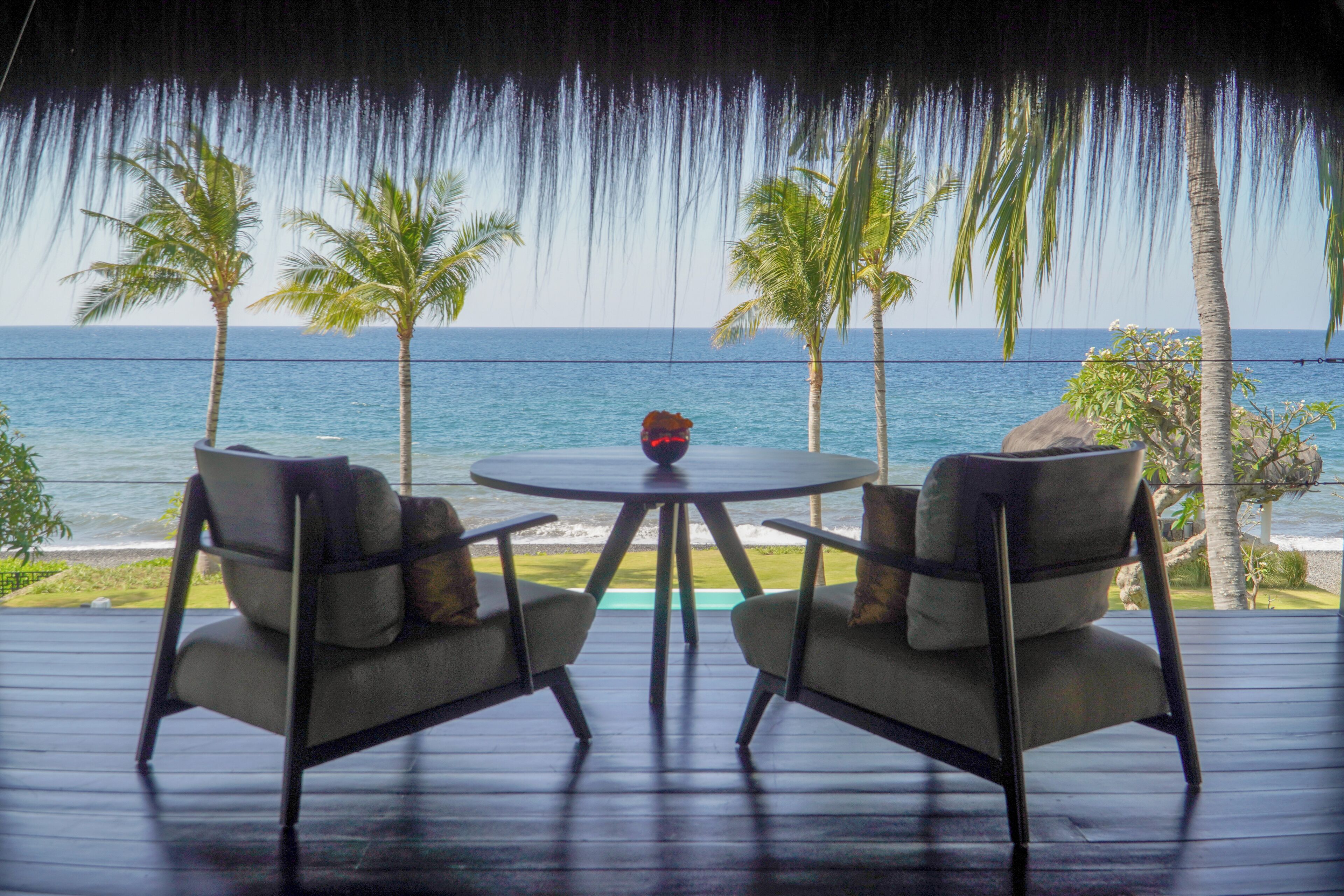 Rooftop bar, beach views, open daily