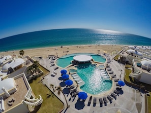 Outdoor pool, a heated pool