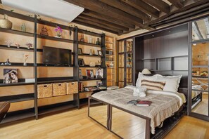 Desk, iron/ironing board, travel crib, free WiFi