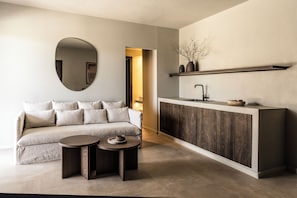 Ela 2 Bedroom Suite | Jetted Tub | Sea View | Living area | TV - Ela Tinos (Tinos)
