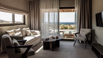 Family Suite | Jetted Tub | Sea View | 1 υπνοδωμάτιο, χρηματοκιβώτιο στο δωμάτιο, μοναδική διακόσμηση
