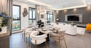 Signature Apartment, 4 Bedrooms, Beachside | In-room dining - Lamtara 1 - Mint Stay (Dubai)