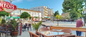 Outdoor dining - Cozy 2-bedroom apartment in welcoming Nessebur with AC, WiFi (Nessebur)