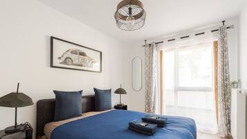 2 chambres, fer et planche à repasser, lit parapluie, Wi-Fi gratuit