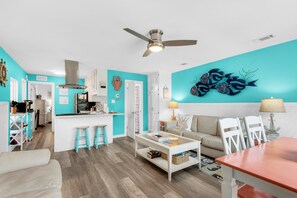 Condo, Multiple Beds (200 Steps to the Beach) | Living area | TV - 200 Steps to the Beach (Miramar Beach)