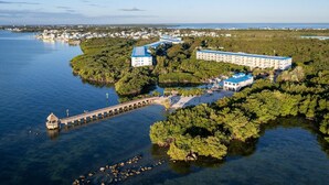 Aerial view - Key Largo 2BR Condo - Ocean View, Pool, and Beach (Tavernier)