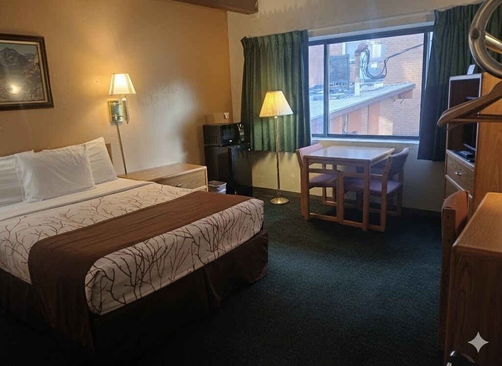 Studio | Premium bedding, down comforters, memory foam beds, laptop workspace