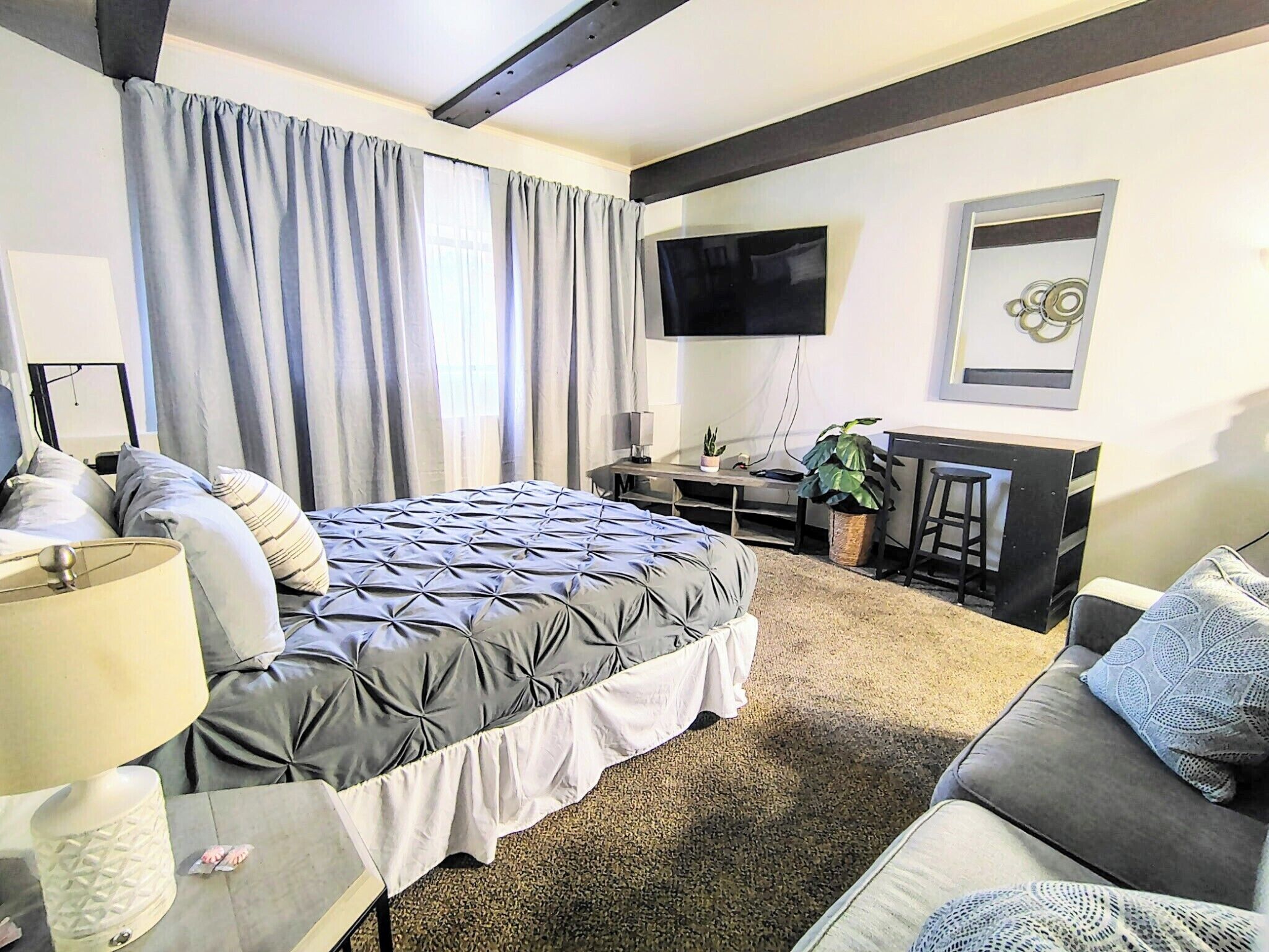 Premier Studio | Premium bedding, down comforters, memory foam beds, laptop workspace