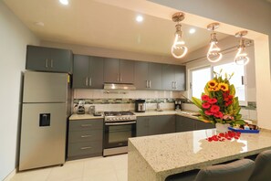 Private kitchen - Beautiful and spacious apartment! 10 min drive from the Zocalo of Oaxaca. (Santa Cruz Xoxocotlán)